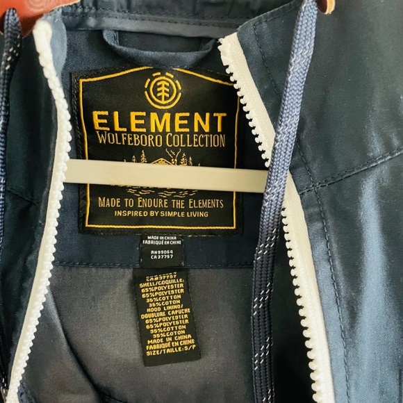 Element Wolfeboro Collection Navy Camo Lightweight Windbreaker Jacket Size S - Picture 3 of 7
